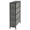 mDesign Narrow Dresser Storage Tower Stand with 4 Fabric Drawers,